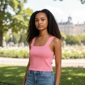 525 America Coral Crop Tank Top Sz Sm